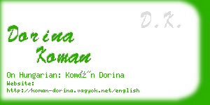 dorina koman business card